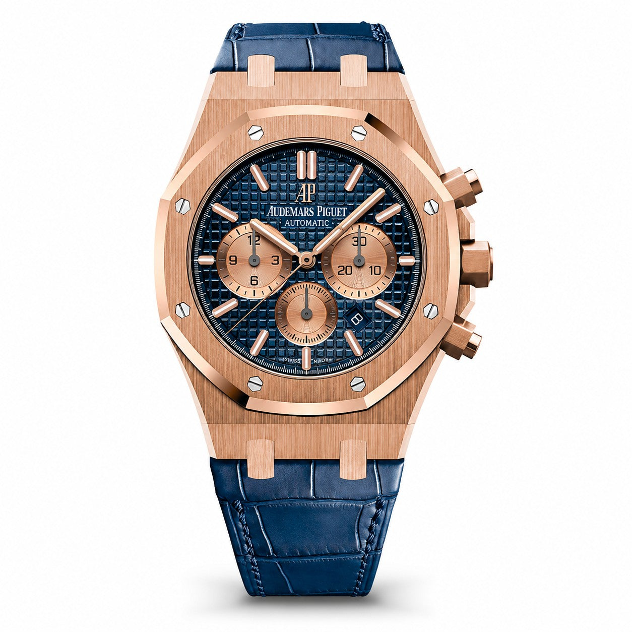 AUDEMARS PIGUET Royal Oak Self-winding Chronograph, Blue Alligator Strap