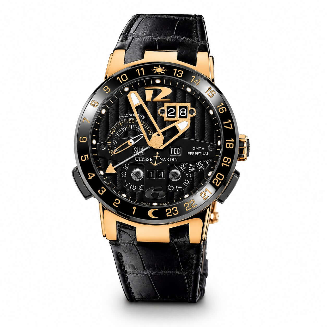 ULYSSE NARDIN El Toro GMT + Perpetual Calendar Black Strap