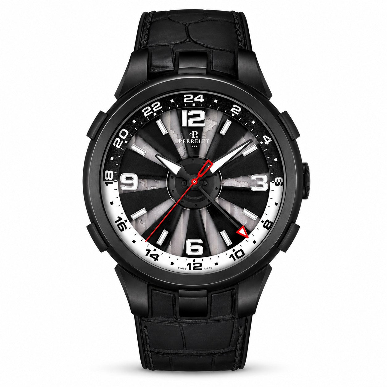 PERRELET Turbine GMT Worldmap, Black