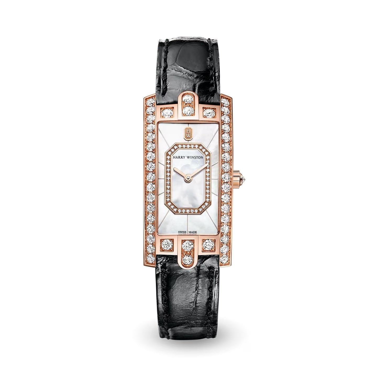 HARRY WINSTON Avenue C Emerald, 18k Rose Gold