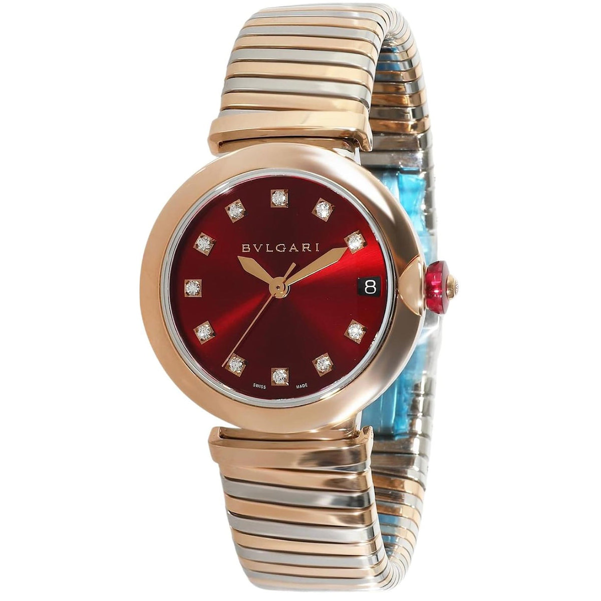 BVLGARI Lvcea Automatic Watch, Red Dial