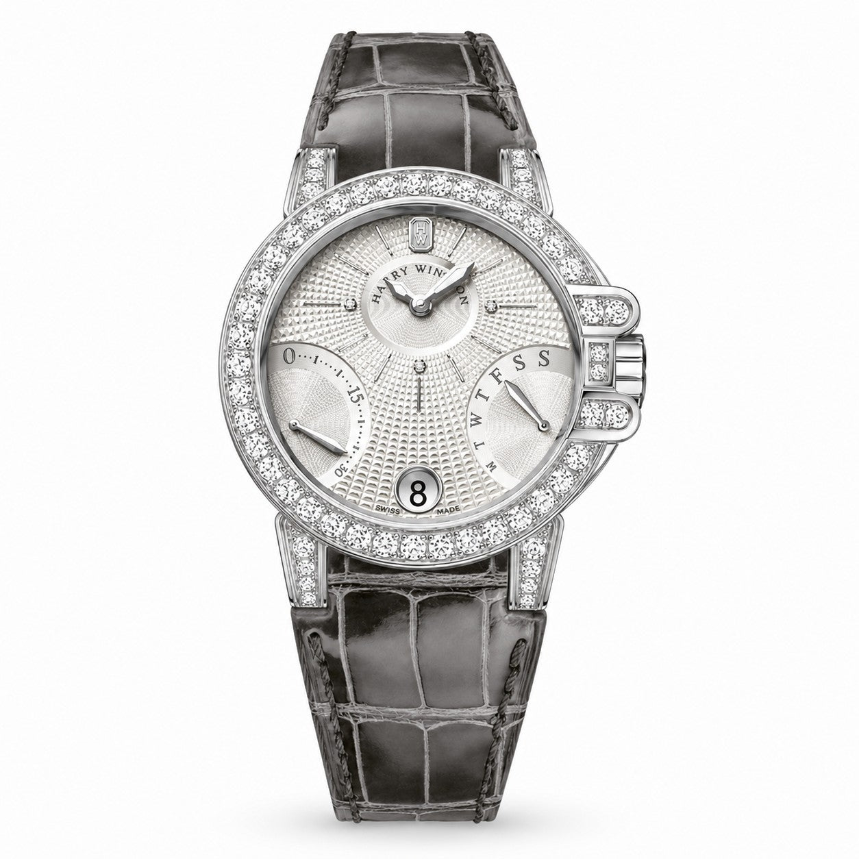 HARRY WINSTON Ocean Biretrograde Lady, Silver Dial