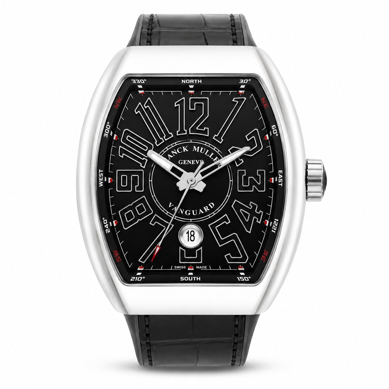FRANCK MULLER Vanguard, Automatic, Stainless Steel, Black dial