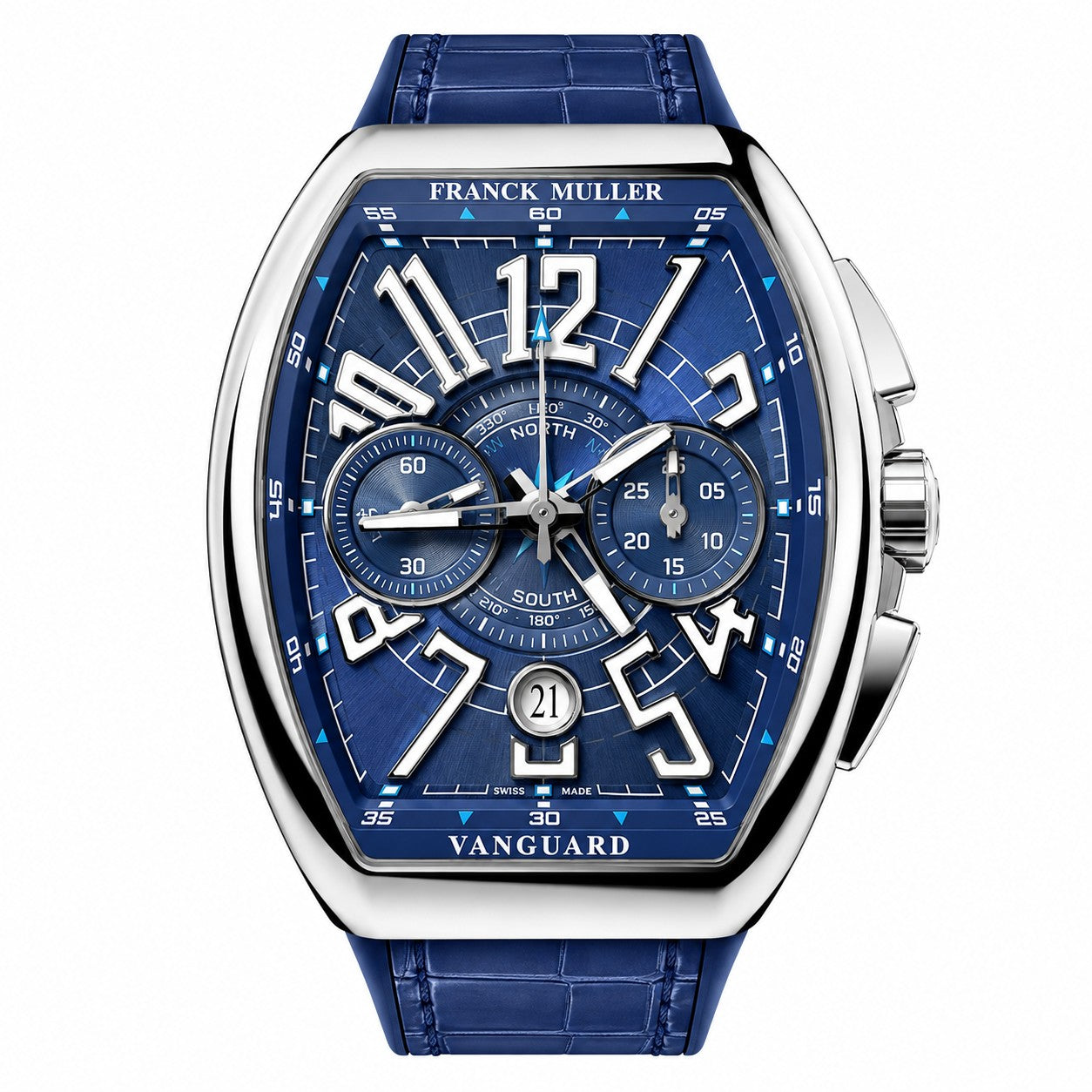 FRANCK MULLER Vanguard Mariner Chronograph, Marine-inspired Blue dial