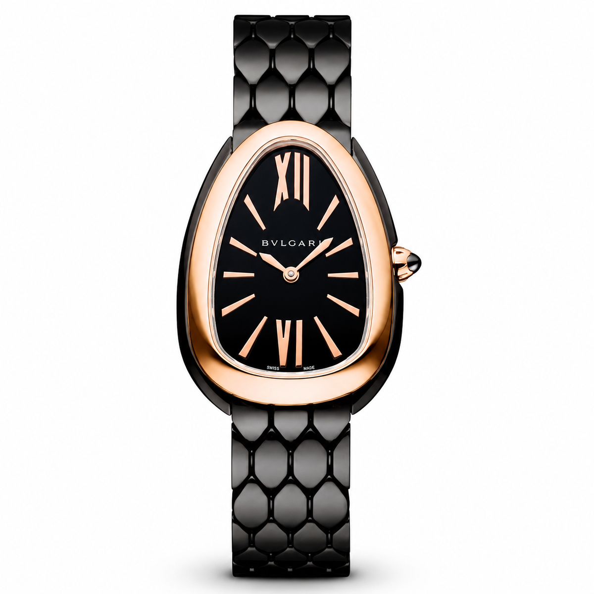 BVLGARI Serpenti Seduttori Quartz Watch, Black Dial