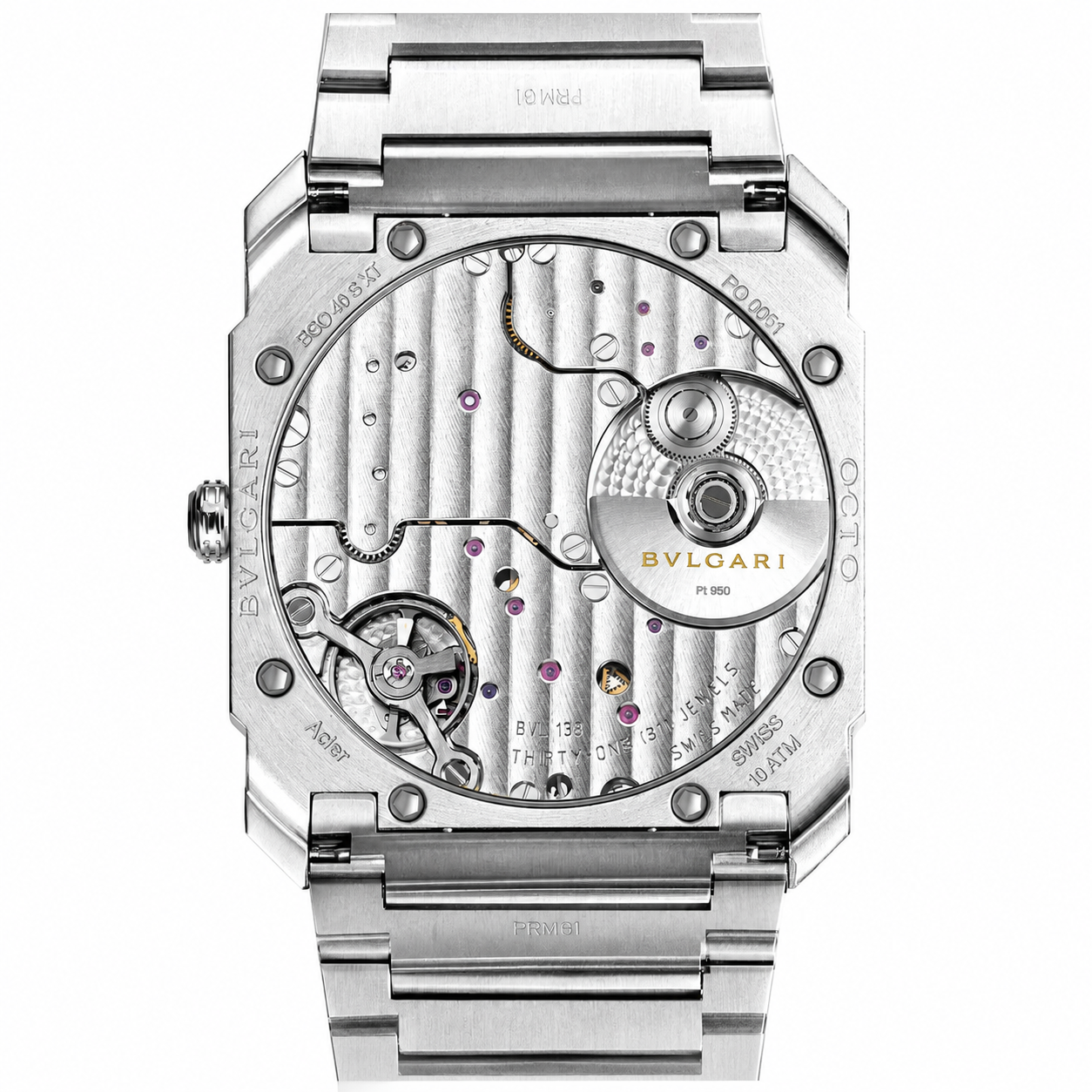 BVLGARI Octo Finissimo Watch, Pink dial