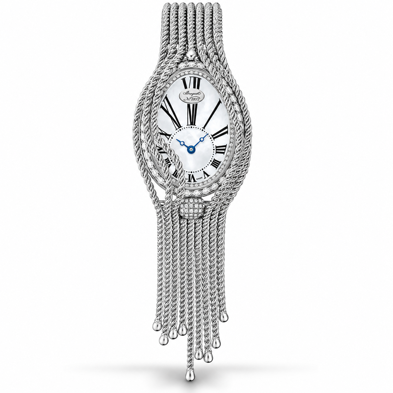 BREGUET Reine de Naples 8928, 18K White Gold Diamond Mother-of-Pearl Dial