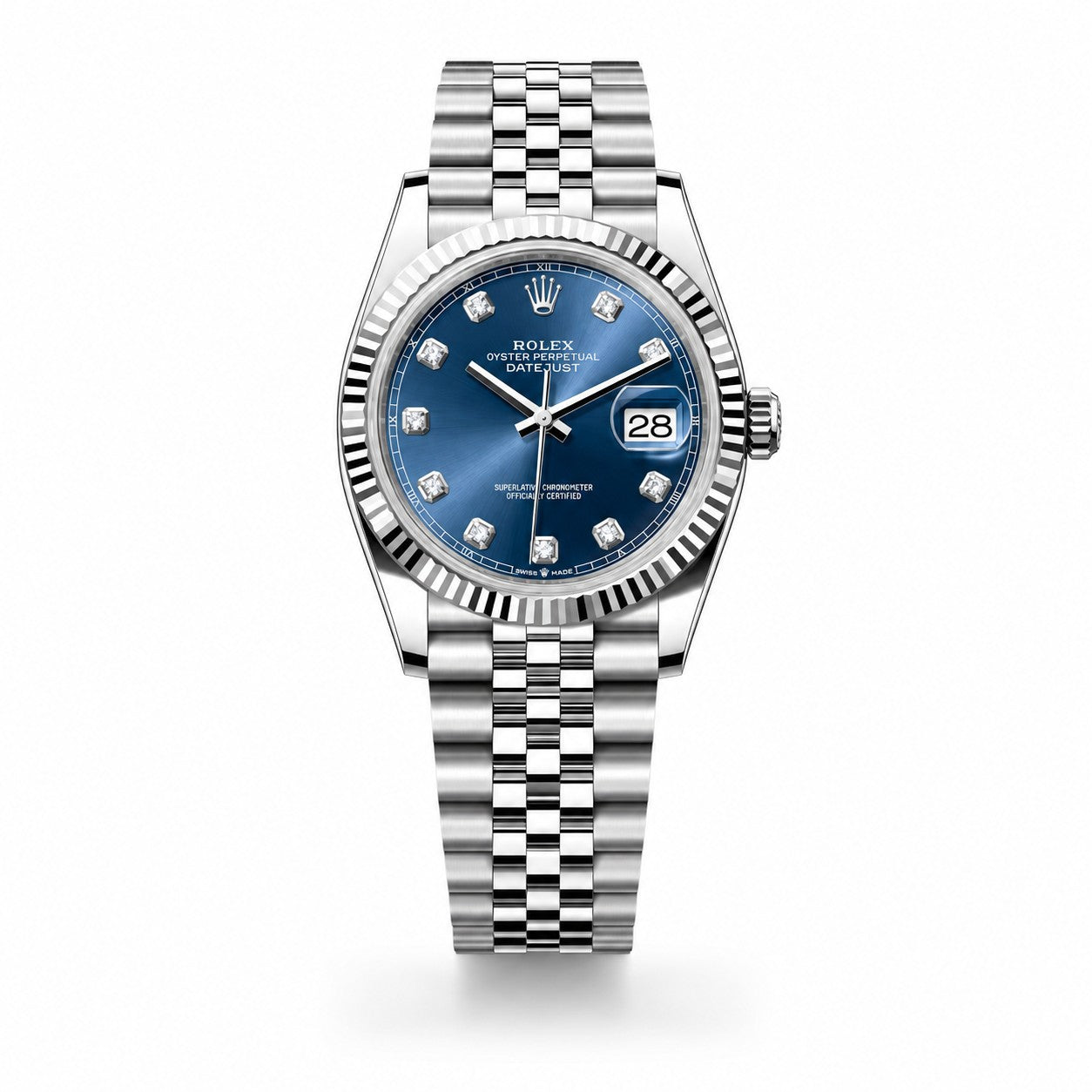 ROLEX Oyster Perpetual Datejust 41, Blue Diamond-set Dial