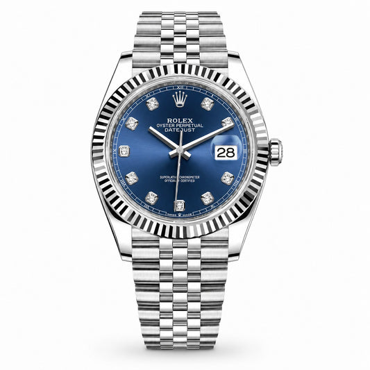 ROLEX Oyster Perpetual Datejust 41, Blue Diamond-set Dial