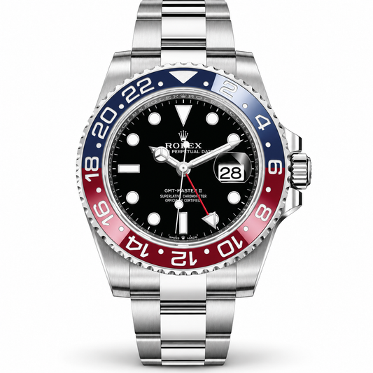 Rolex GMT-Master II 40, Stainless steel Black Dial “Pepsi”