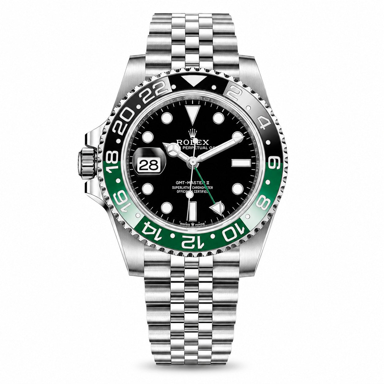 ROLEX Oyster Perpetual GMT-Master II 40, Black Dial Green & Black bezel