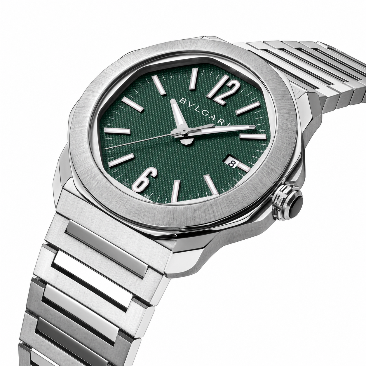 BVLGARI Octo Roma Automatic Watch, Green Dial