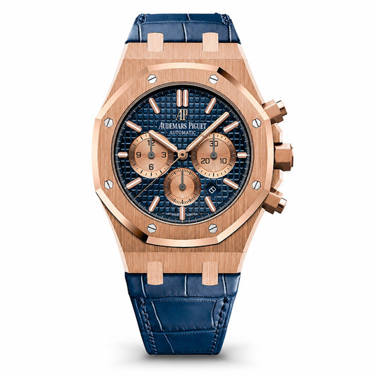 AUDEMARS PIGUET Royal Oak Self-winding Chronograph, Blue Alligator Strap
