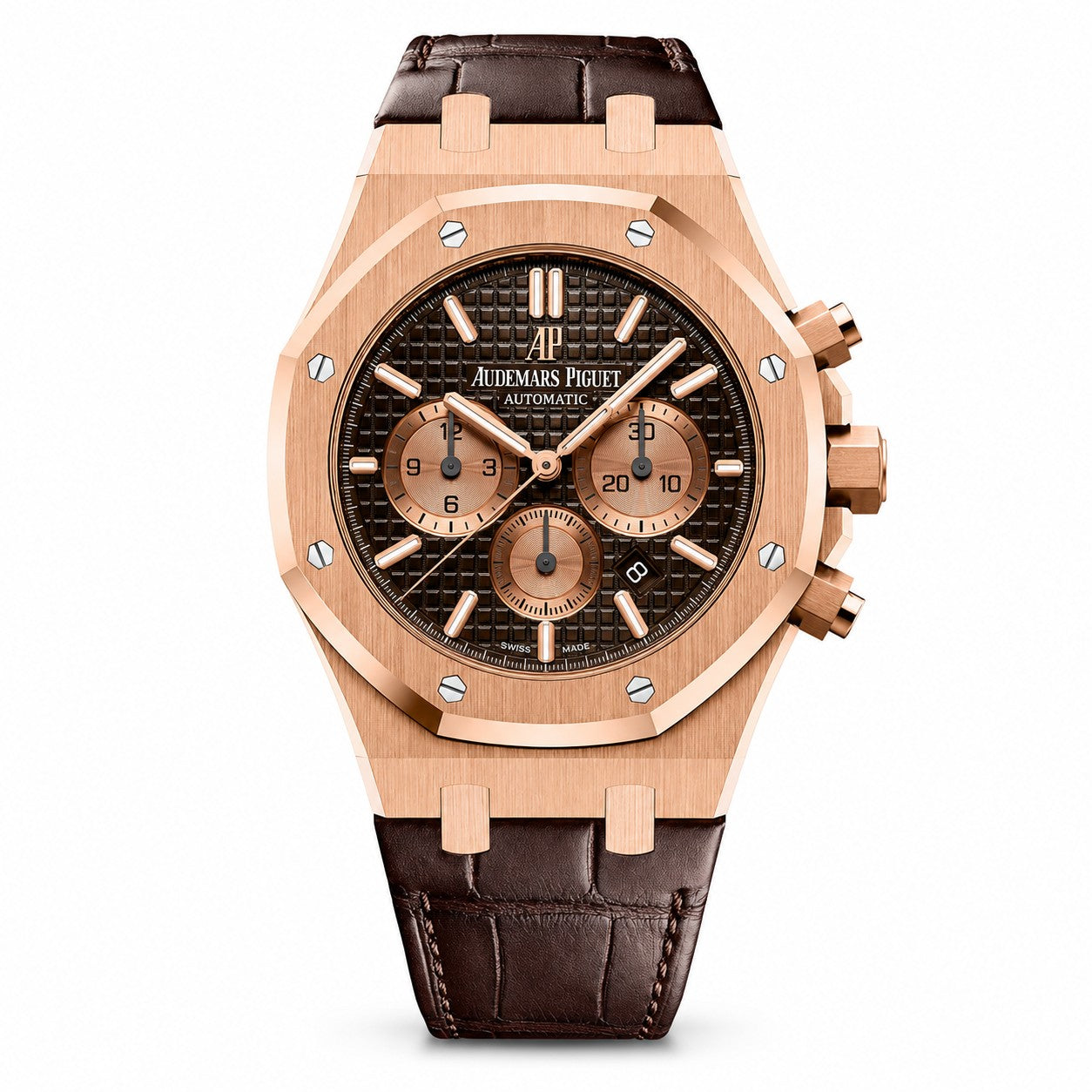 AUDEMARS PIGUET Royal Oak Self-winding Chronograph, Brown Alligator Leather Strap