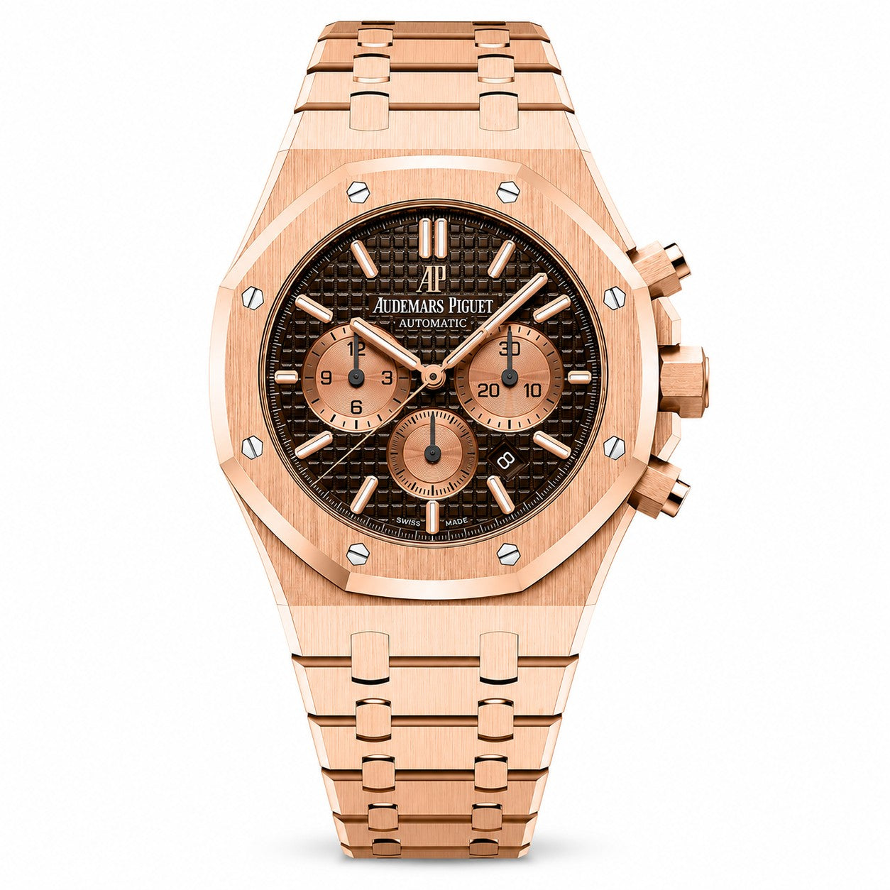 AUDEMARS PIGUET Royal Oak Self-winding Chronograph, 18k Rose Gold Bracelet Strap