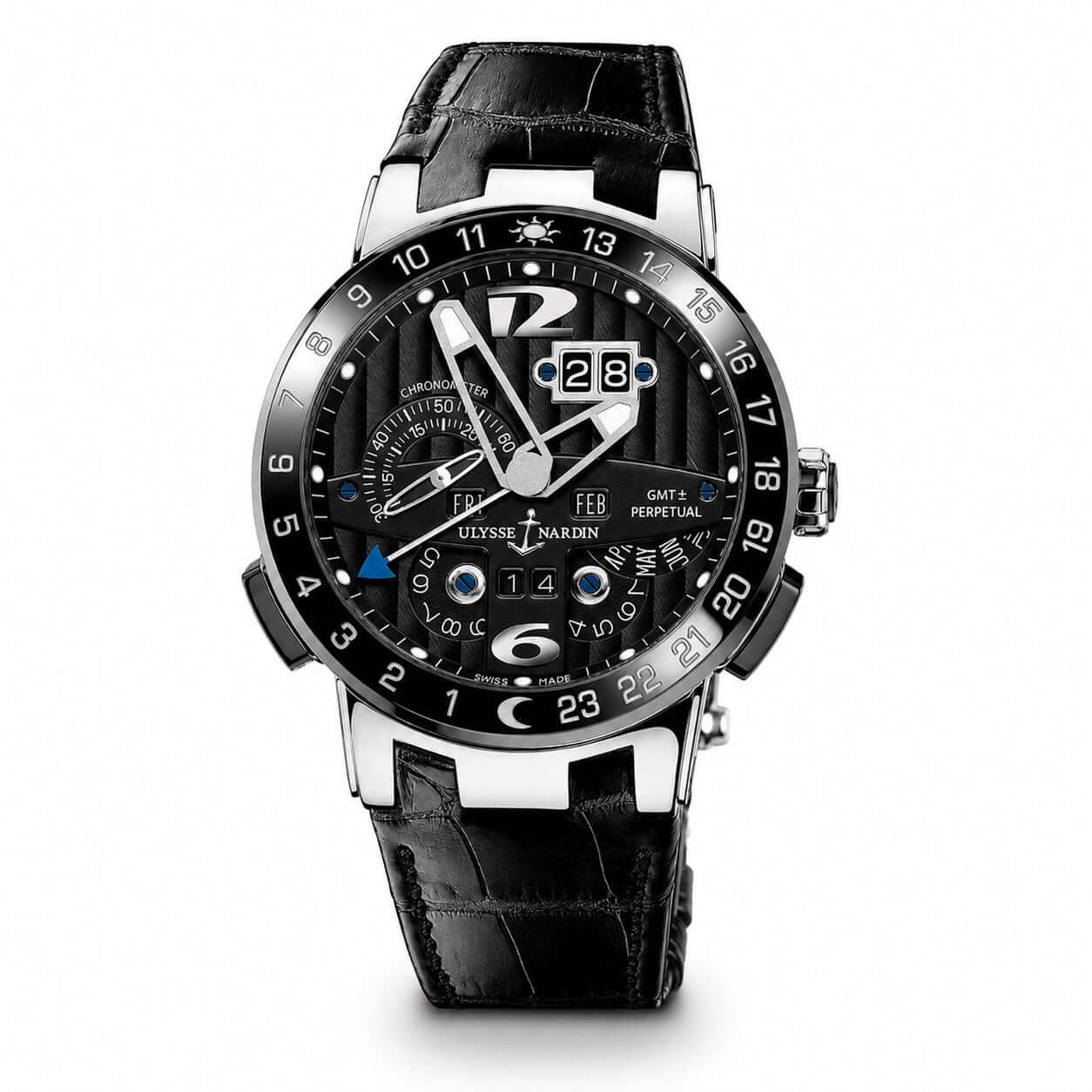 ULYSSE NARDIN El Toro GMT + Perpetual Calendar “Limited Editions” Black Strap