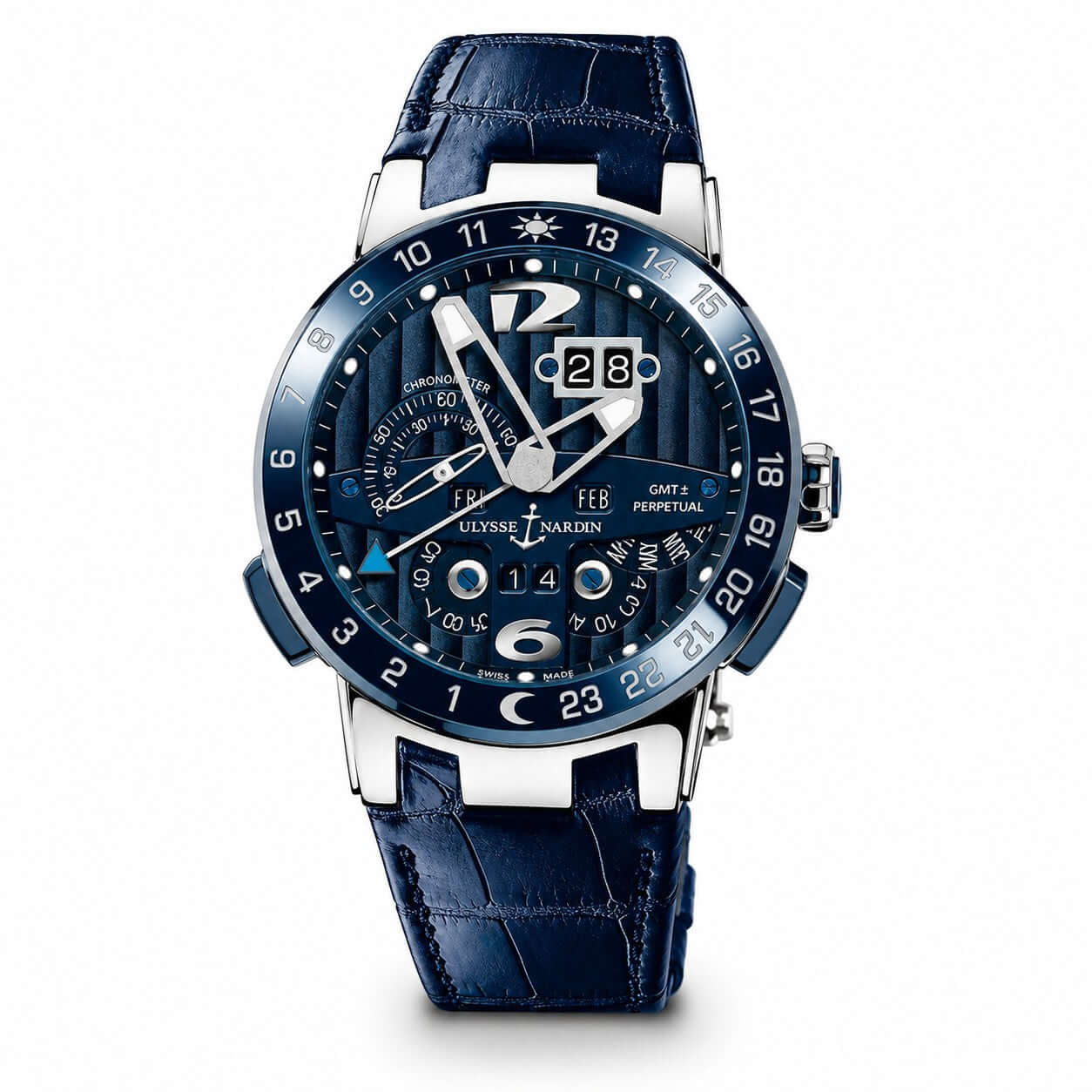 ULYSSE NARDIN El Toro GMT + Perpetual Calendar “Limited Editions” Blue Strap