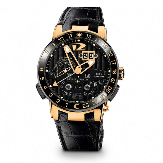 ULYSSE NARDIN El Toro GMT + Perpetual Calendar Black Strap