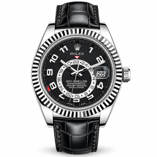 ROLEX Sky-Dweller 42, White Gold Black Dial
