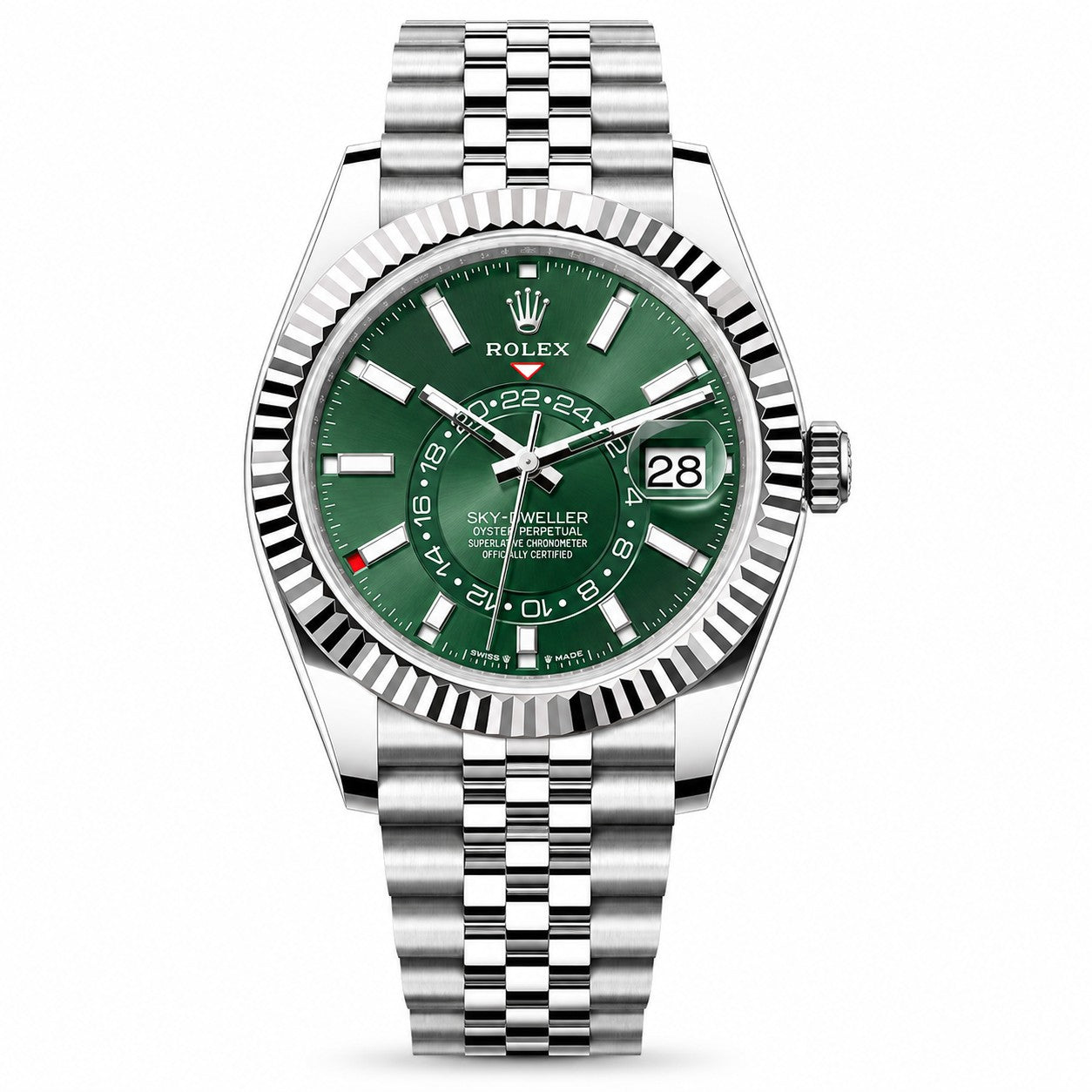 ROLEX Oyster Perpetual Sky-Dweller 42, Mint Green Dial White Rolesor