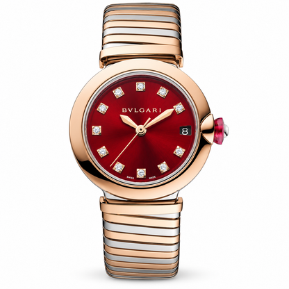 BVLGARI Lvcea Automatic Watch, Red Dial