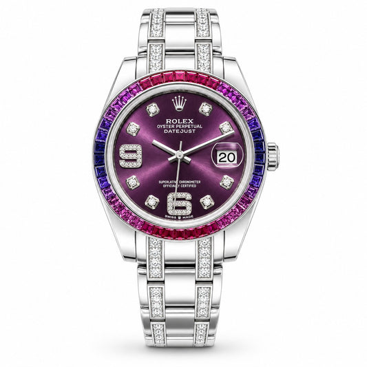 ROLEX Oyster Perpetual Lady-Datejust Pearlmaster 39, Fancy Blue