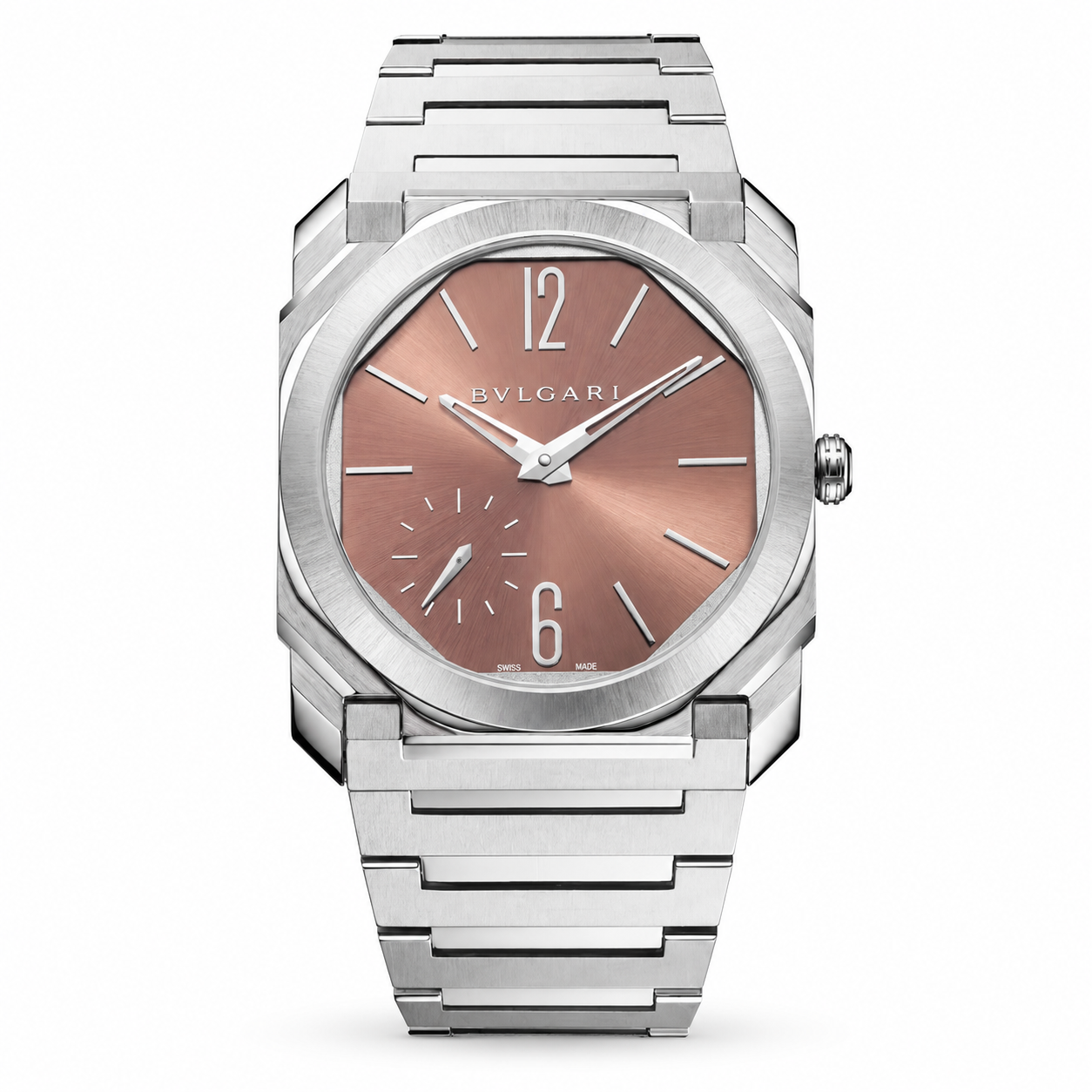 BVLGARI Octo Finissimo Watch, Pink dial