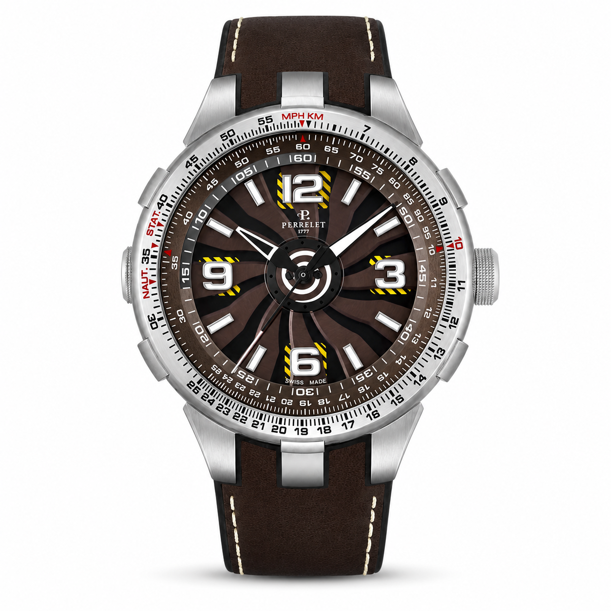 PERRELET Turbine Pilot Automatic, Brown Dial