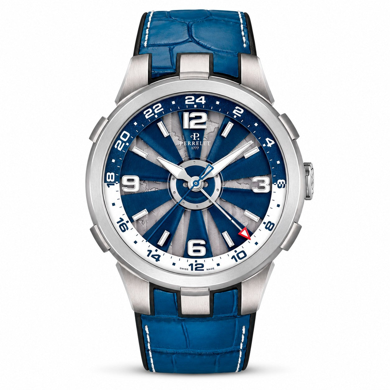 PERRELET Turbine GMT Worldmap, Blue