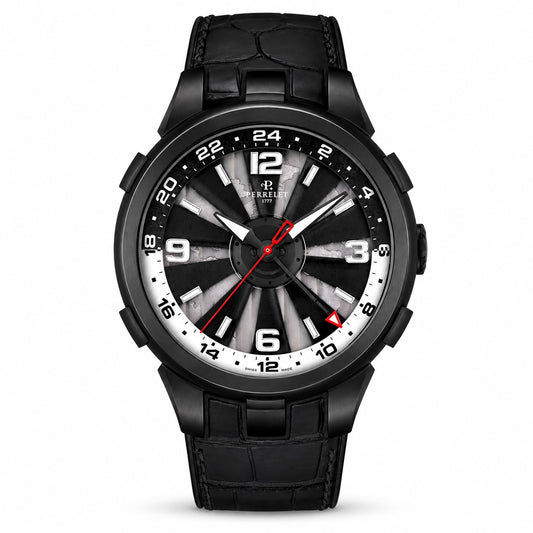 PERRELET Turbine GMT Worldmap, Black