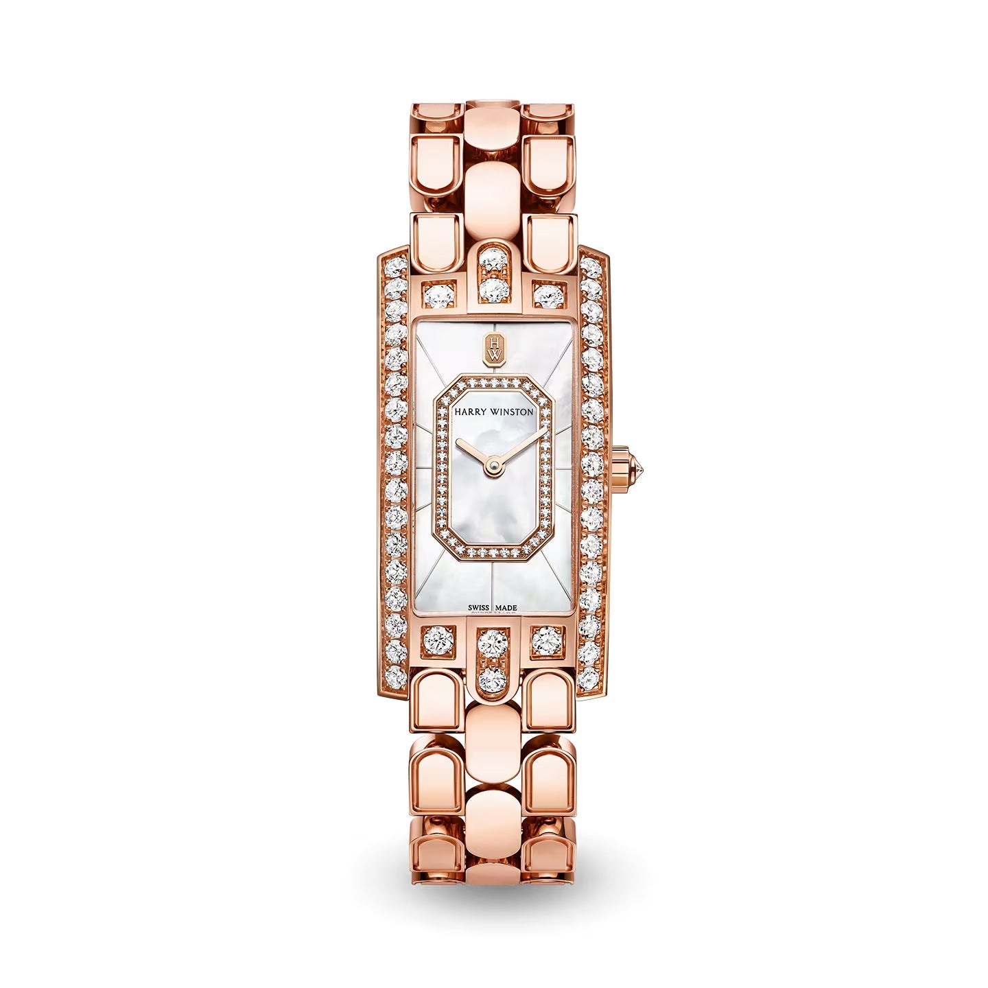HARRY WINSTON Avenue C Emerald, 18k Rose Gold