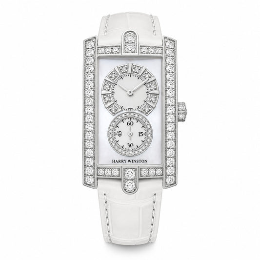 HARRY WINSTON Avenue C, White Alligator Strap