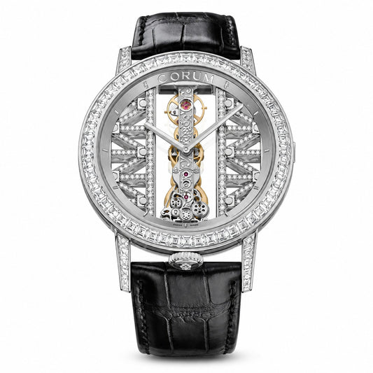 CORUM Golden Bridge Round 43, White Gold Baguette “Limited Edition”