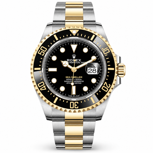 ROLEX Sea-Dweller 43, Yellow Rolesor Black Dial