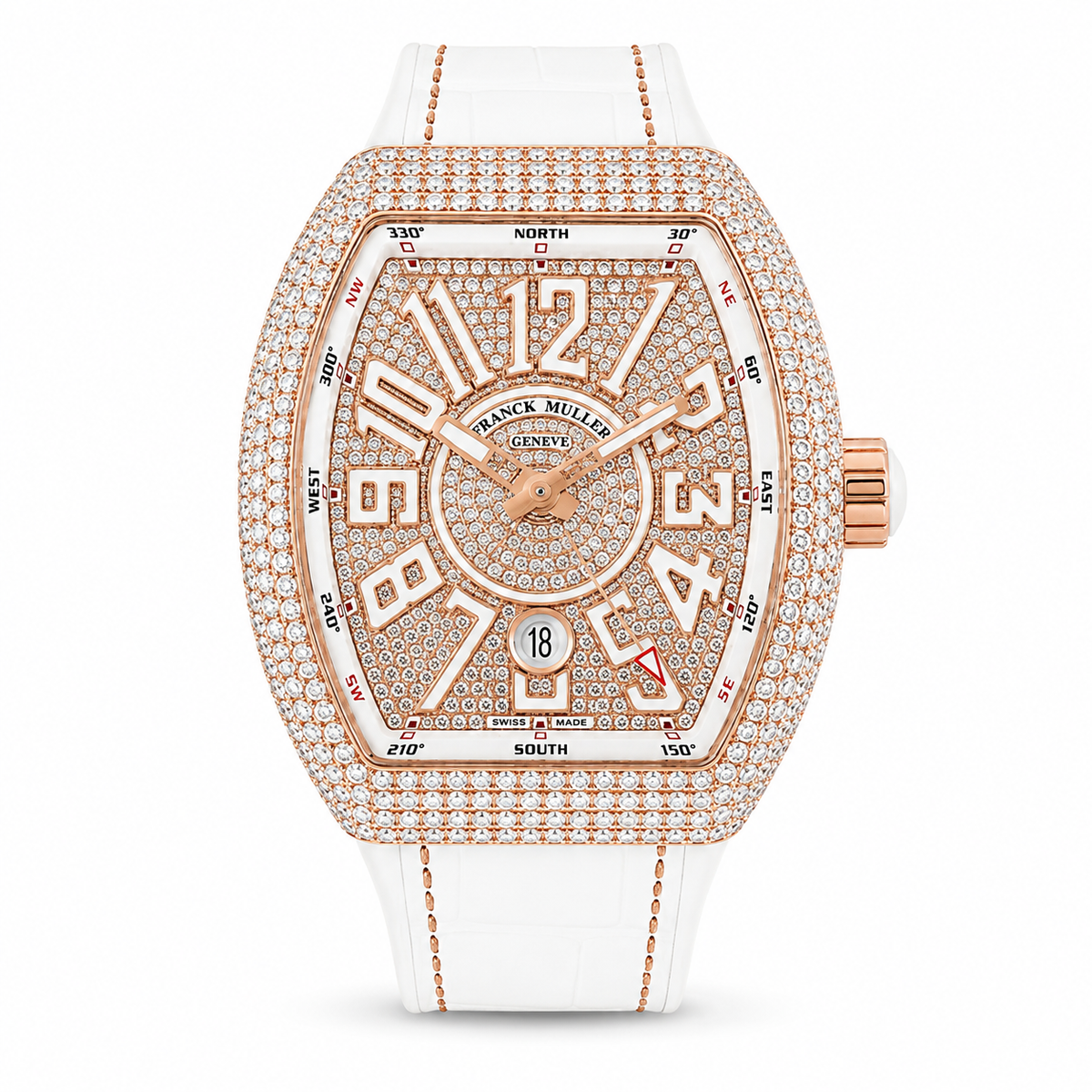 FRANCK MULLER Vanguard, 18k Rose Gold with Diamond set