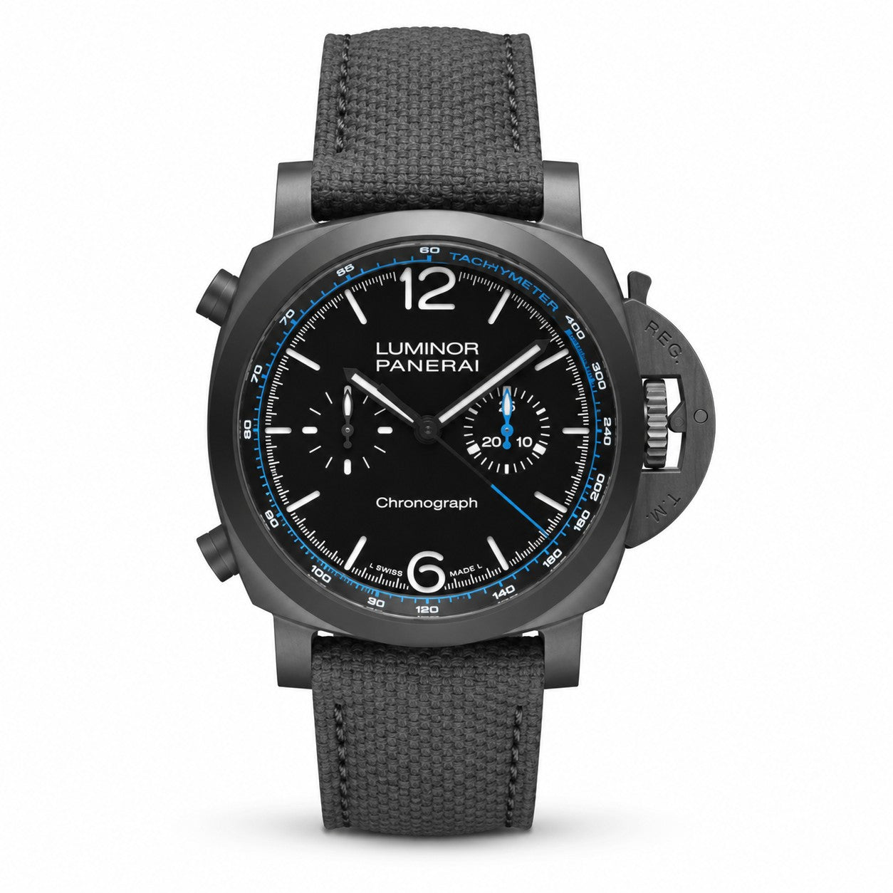 Panerai Luminor watch with black dial and strap