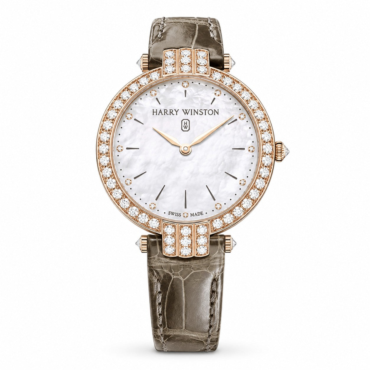 HARRY WINSTON Premier, Brown Alligator Strap