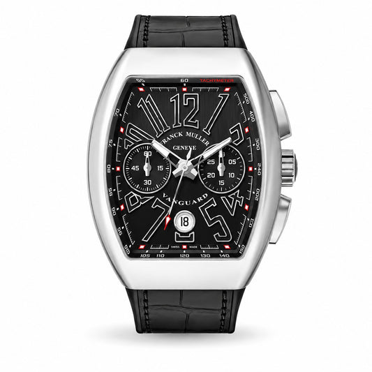 FRANCK MULLER Vanguard Chronograph, Stainless steel, Black dial