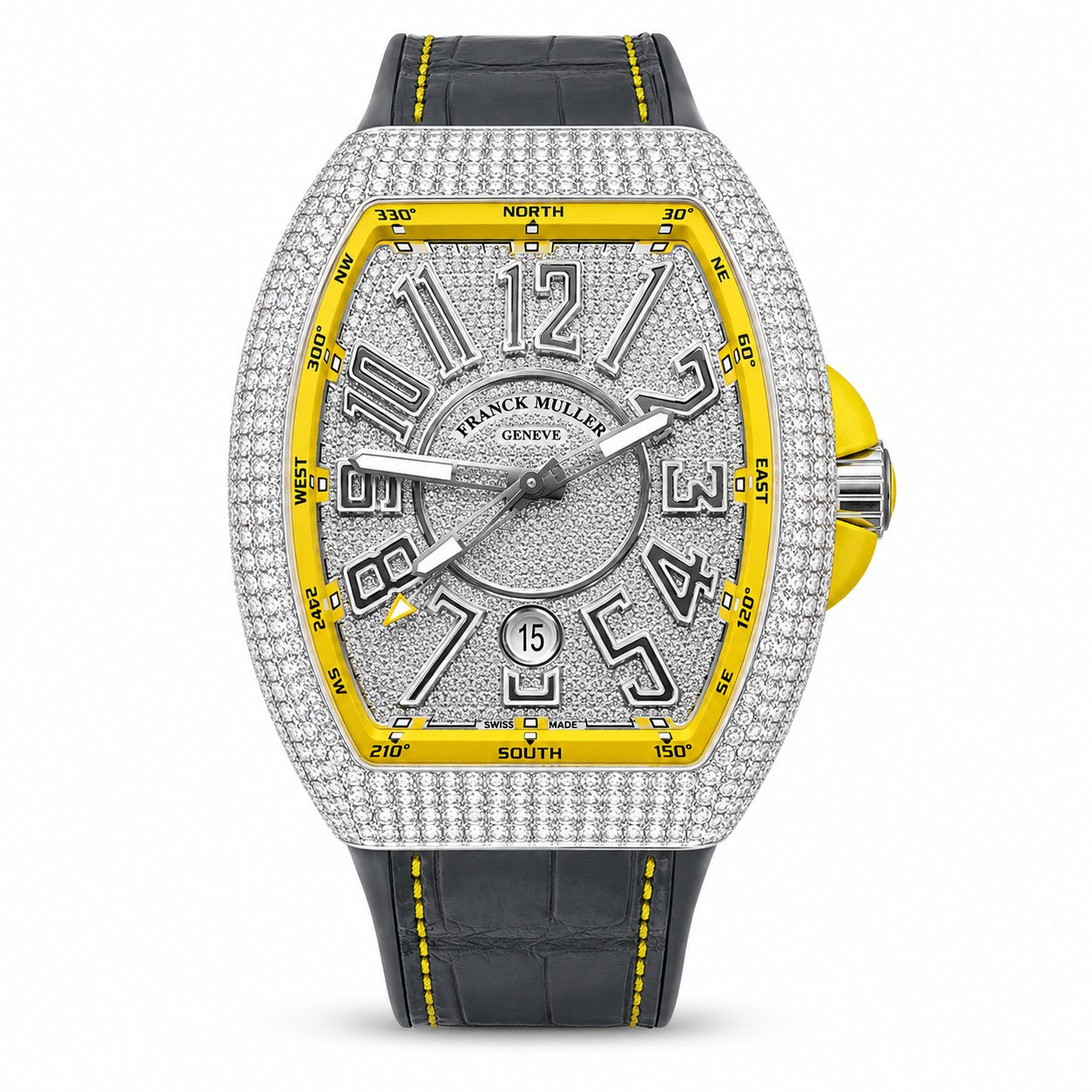 FRANCK MULLER Vanguard, Full Pave Diamond set dial