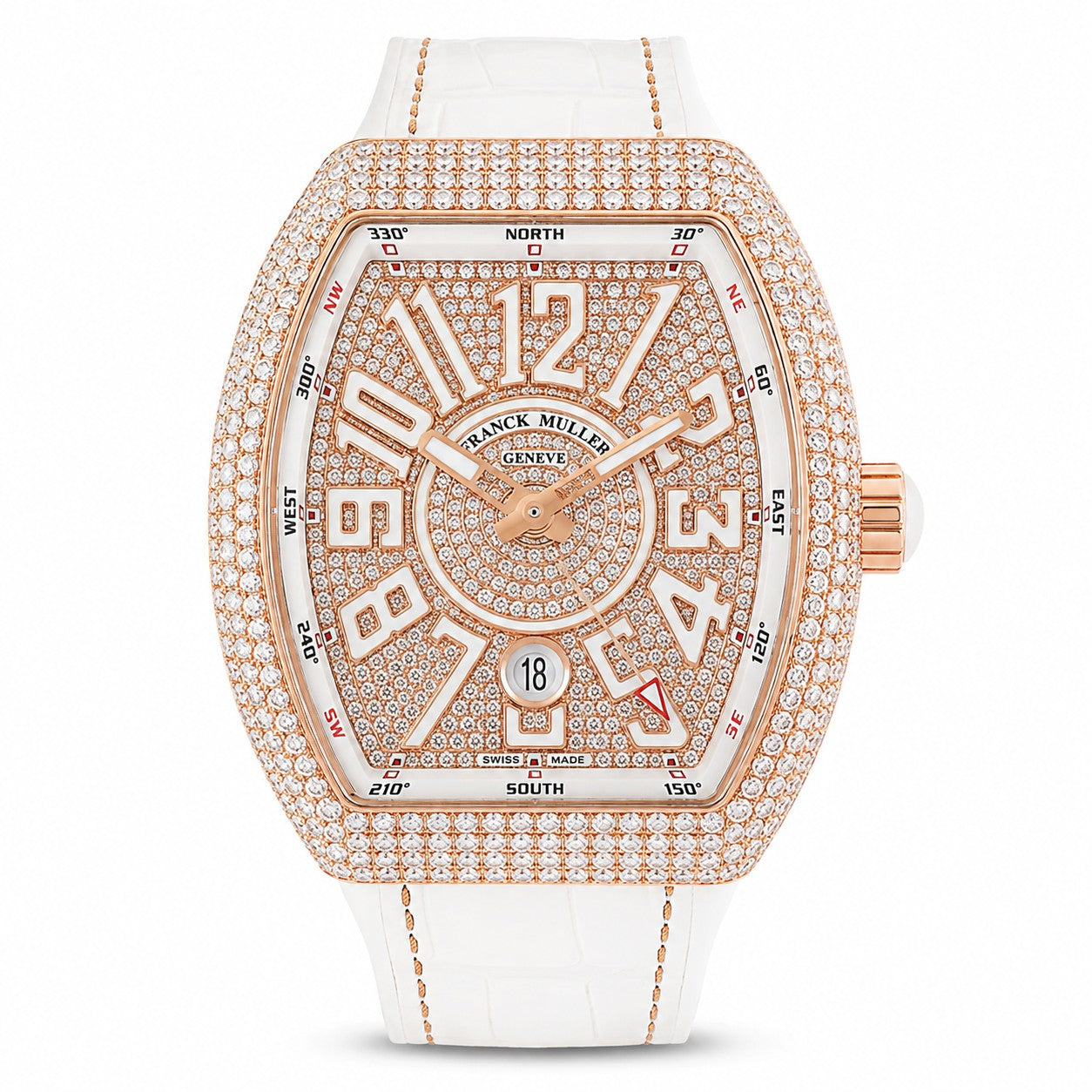 FRANCK MULLER Vanguard, 18k Rose Gold with Diamond set