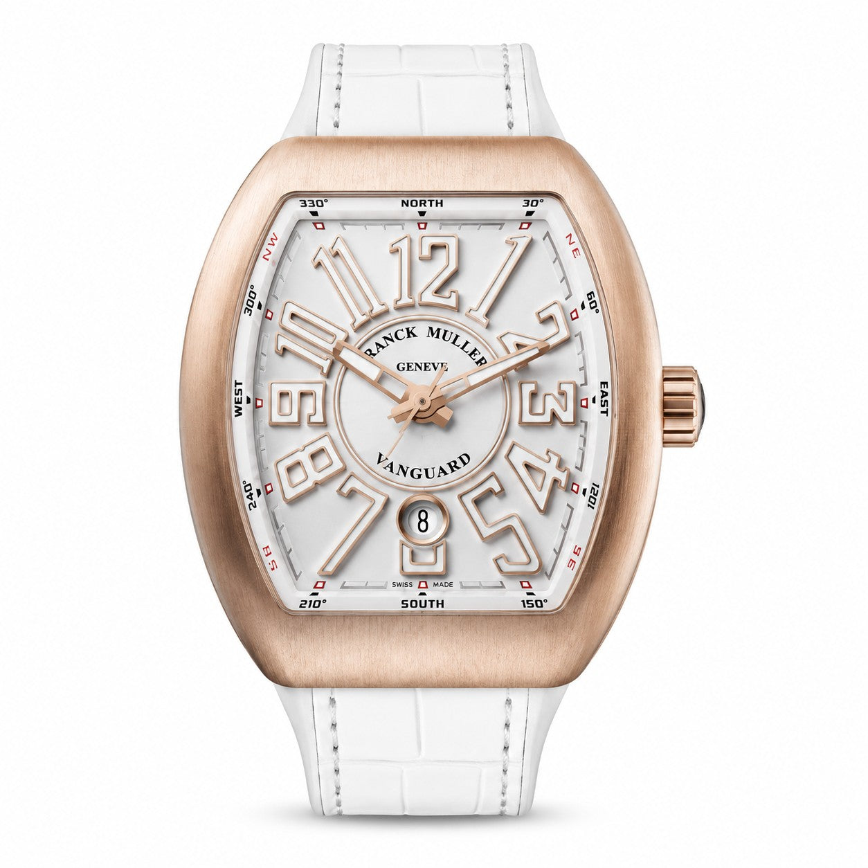 FRANCK MULLER Vanguard Yachting, 18k Rose Gold, White Dial