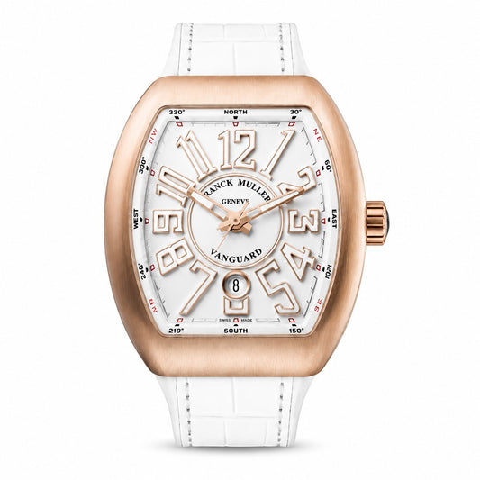 FRANCK MULLER Vanguard Yachting, 18k Rose Gold, White Dial