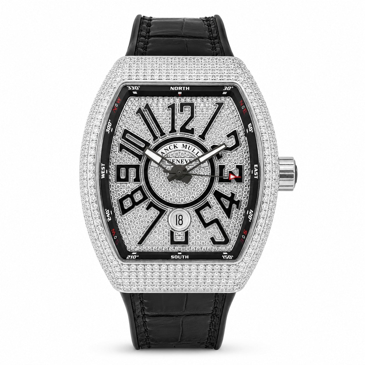 FRANCK MULLER Vanguard, Diamond Dial, Black Strap