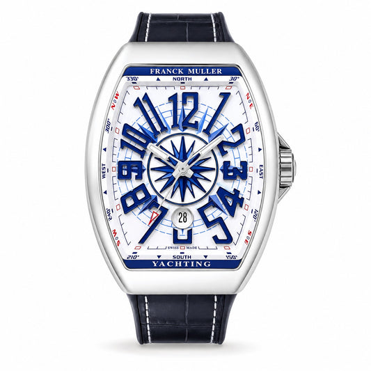 FRANCK MULLER Vanguard Yachting, Stainless steel, White dial