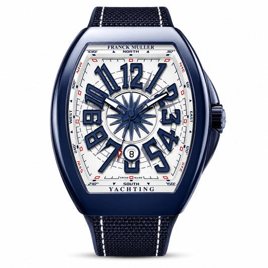 FRANCK MULLER Vanguard Yachting, Nautical Compass-inspired White dial