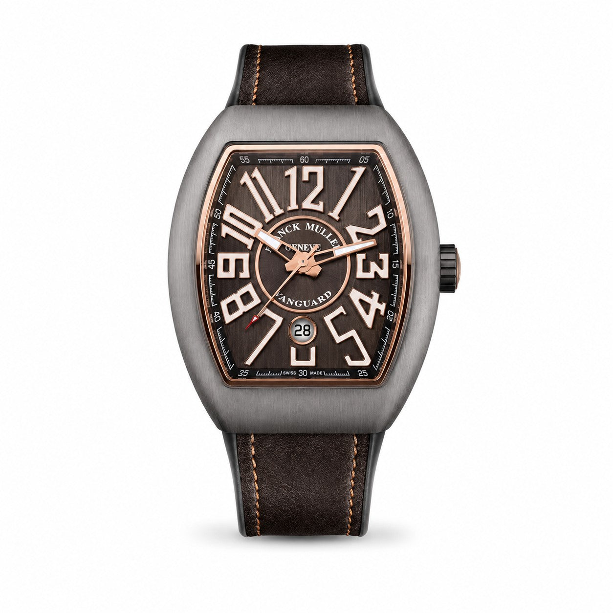 FRANCK MULLER Vanguard, Titanium, Brown dial