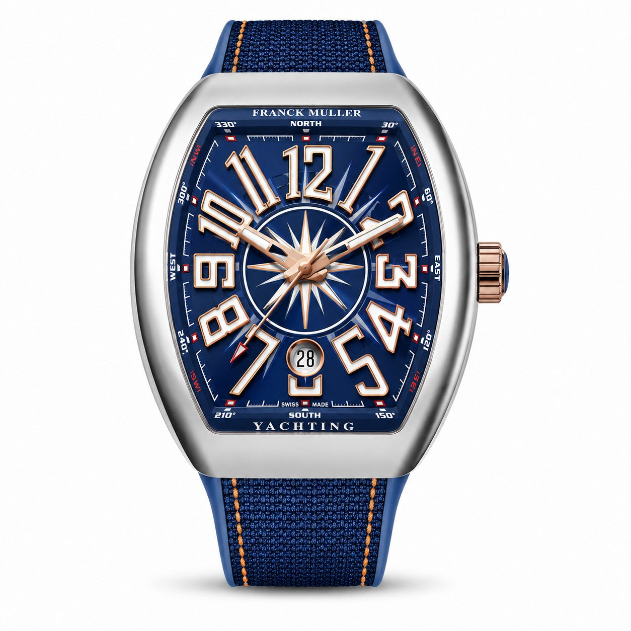 FRANCK MULLER Vanguard Yachting, Stainless Steel, Nautical-inspired Blue dial