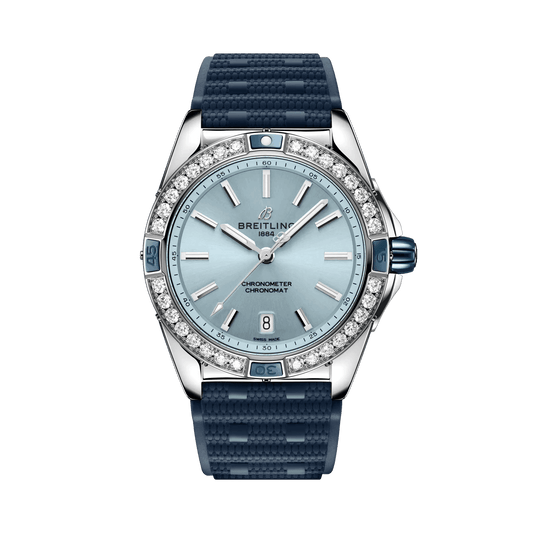 BREITLING Super Chronomat Automatic 38mm Blue dial, Rubber strap - Classic Kaf