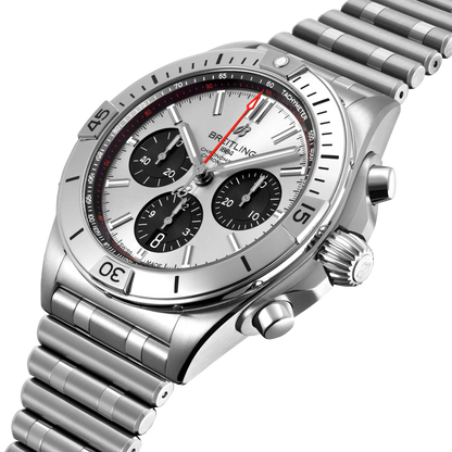 BREITLING Chronomat B01 42mm Stainless Steel, Silver dial