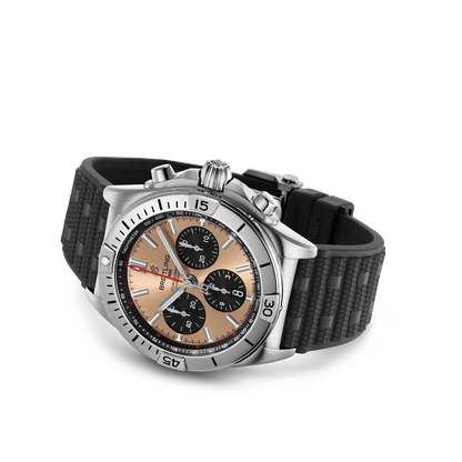 BREITLING Chronomat B01 42mm Stainless Steel case, Bronze dial, Rubber strap